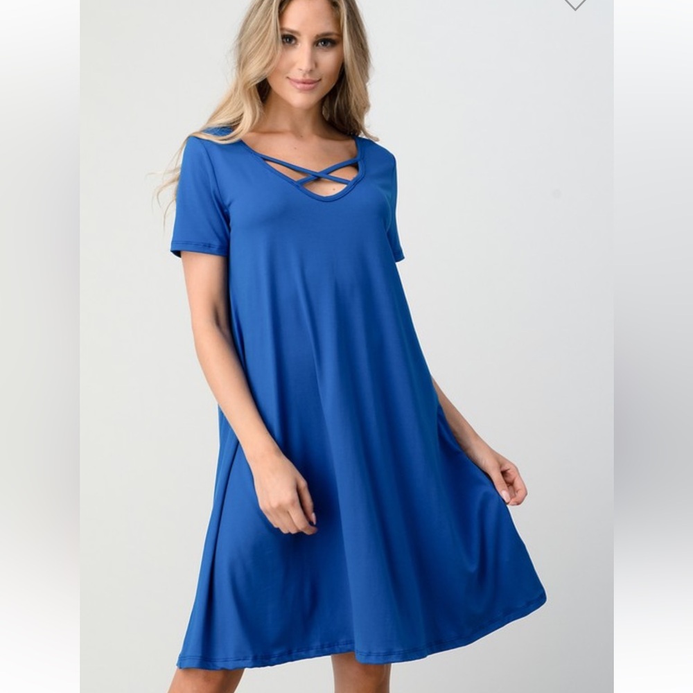 Butter soft royal blue dress. NWT. From closing boutique
